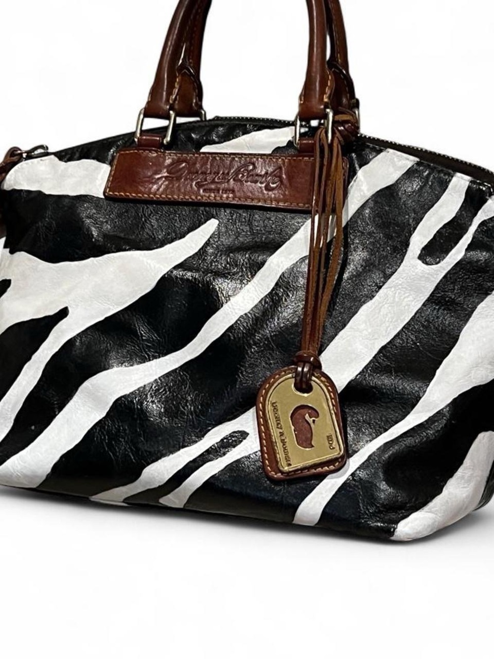 Dooney and Bourke Juliette Zebra Print satchel - Picture 2 of 10
